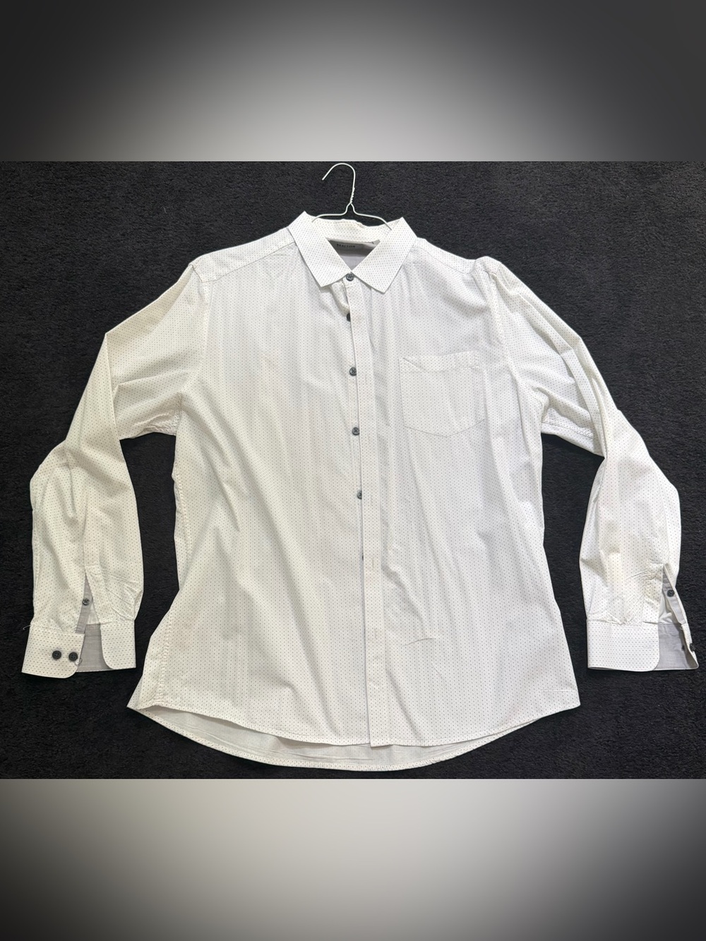 Kenneth Cole White Microdot Dress Shirt